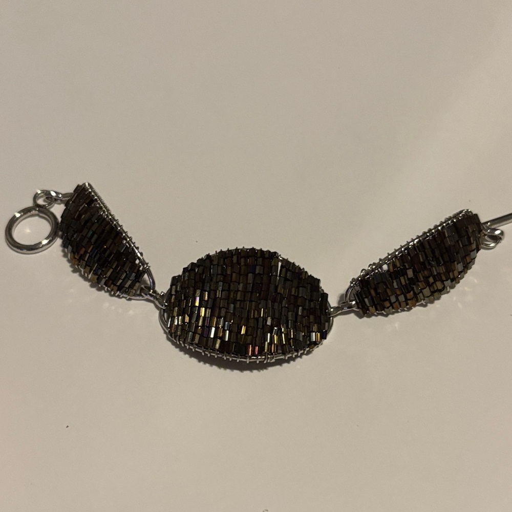 Elegant Black Beaded Bracelet